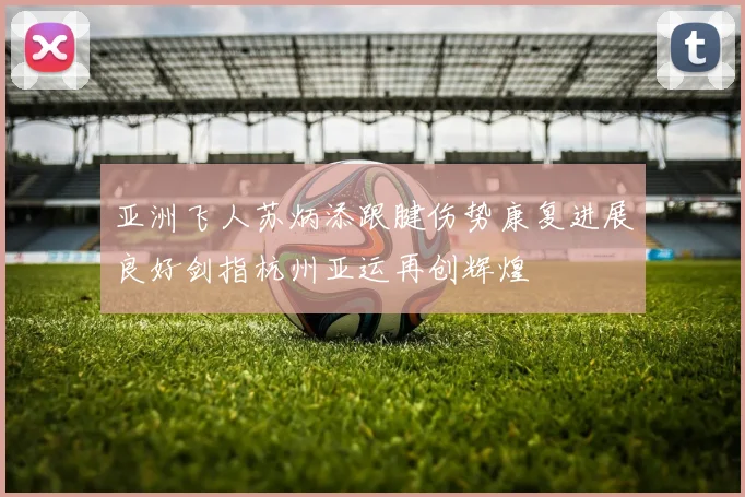 亚洲飞人苏炳添跟腱伤势康复进展良好剑指杭州亚运再创辉煌